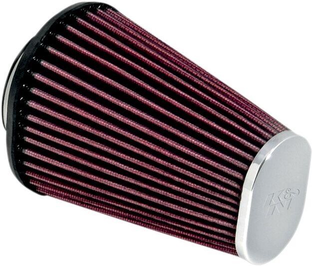 RC-3680 - K&N Air Filter For Air Charger Intake For Harley Davidson FLD 1690 2013 - Chrome/Red