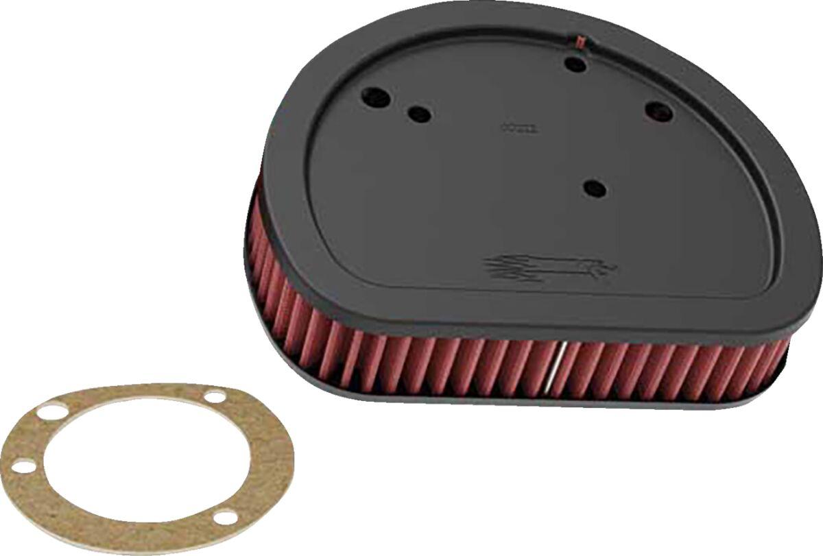 HD-1611 - K&N High Flow Air Filter For Harley Davidson FLS 1690 2012-2015 - Red/Silver