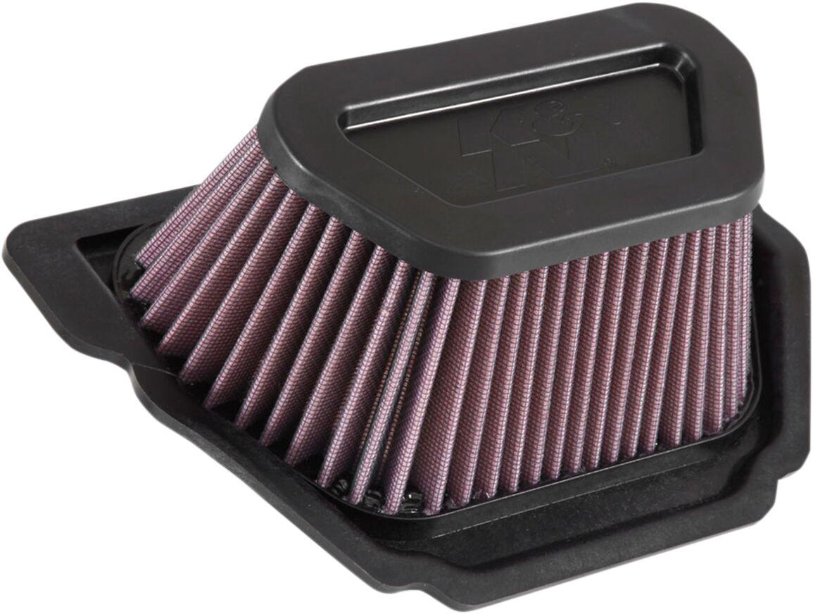YA-1015 - K&N High Flow Air Filter For Yamaha MT-10 2016-2021 - Black/Red