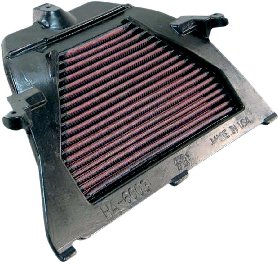 HA-6003 - K&N High Flow Air Filter For Honda CBR600RR 2003-2006 - Black/Red