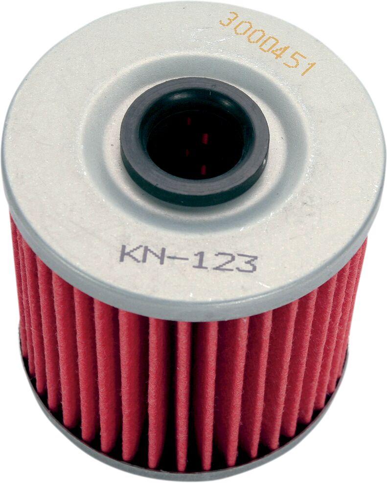 KN-123 - K&N Performance Oil Filter For Kawasaki BJ 250 1994-1999 - Red/Silver