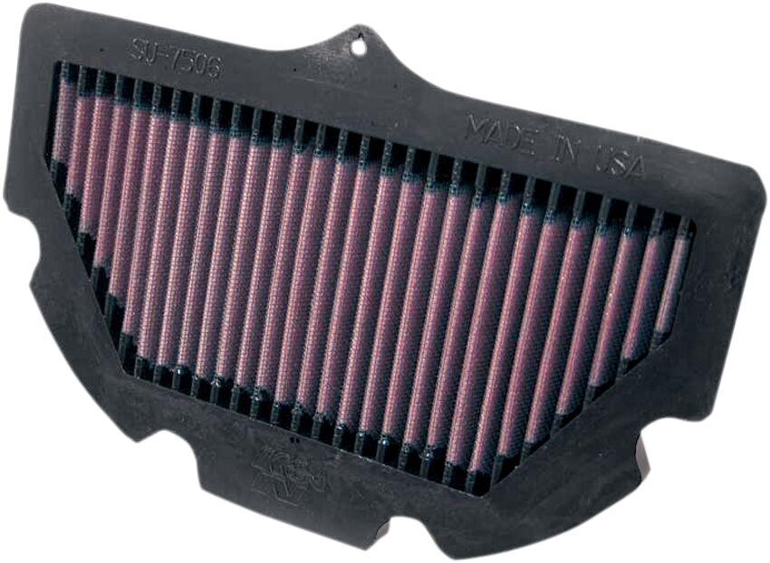 SU-7506 - K&N High Flow Air Filter For Suzuki GSX-R 600 2006-2010 - Black/Red