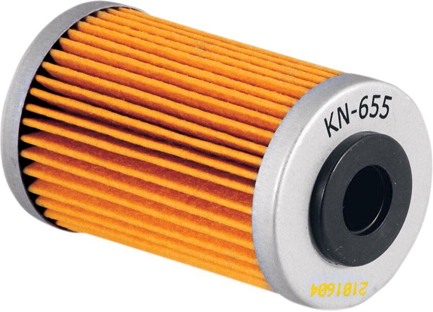 KN-655 - K&N Performance Oil Filter For KTM EXC250 2007-2016 - Silver/Yellow