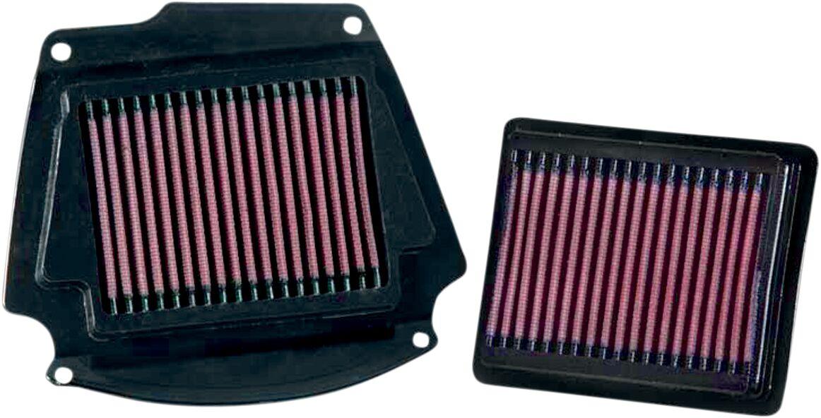 YA-1602 - K&N High Flow Air Filter For Yamaha XV 1700 2003-2005 - Black/Red