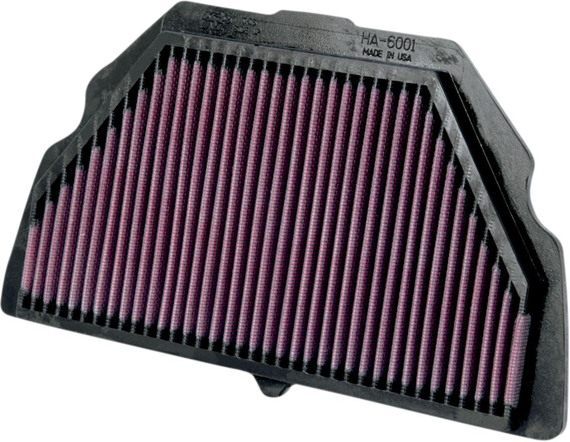 HA-6001 - K&N High Flow Air Filter For Honda CBR 600 F 2001-2007 - Black/Red