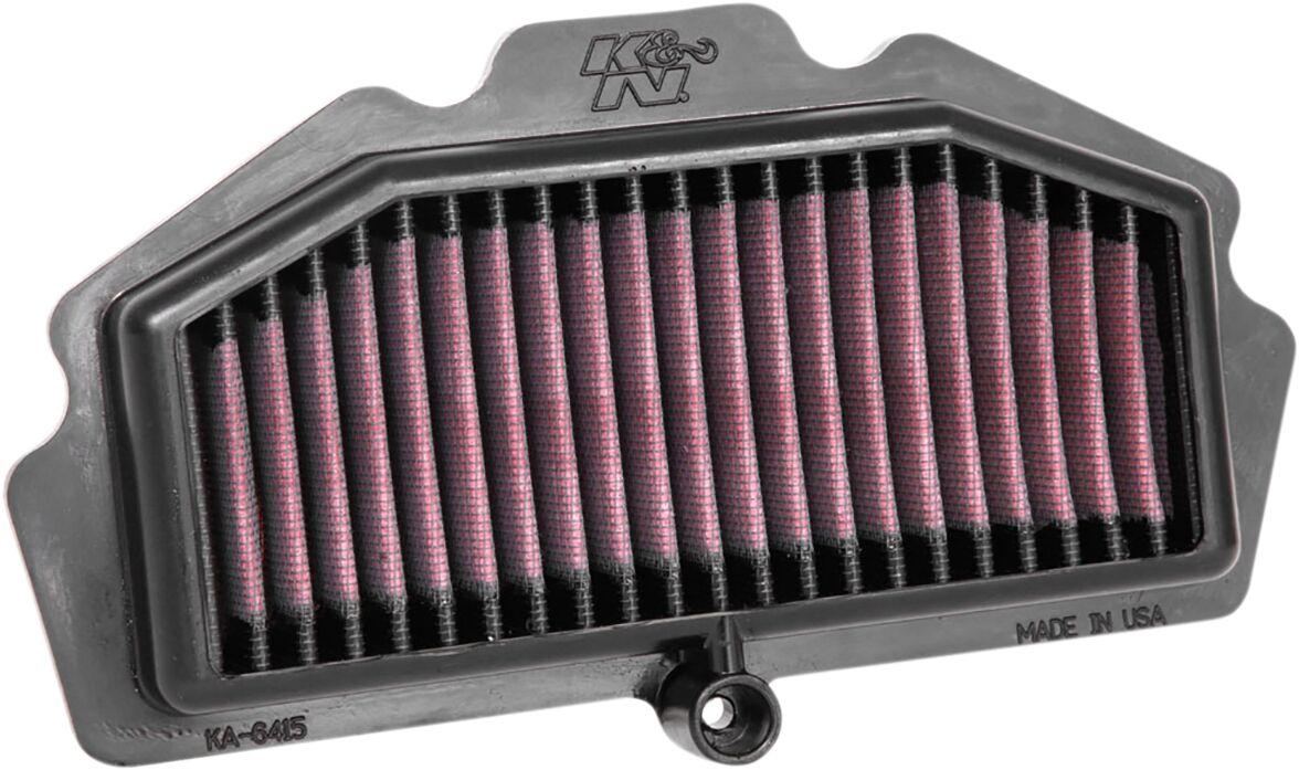 KA-6415 - K&N High Flow Air Filter For Kawasaki EN 650 2015-2016 - Black/Red