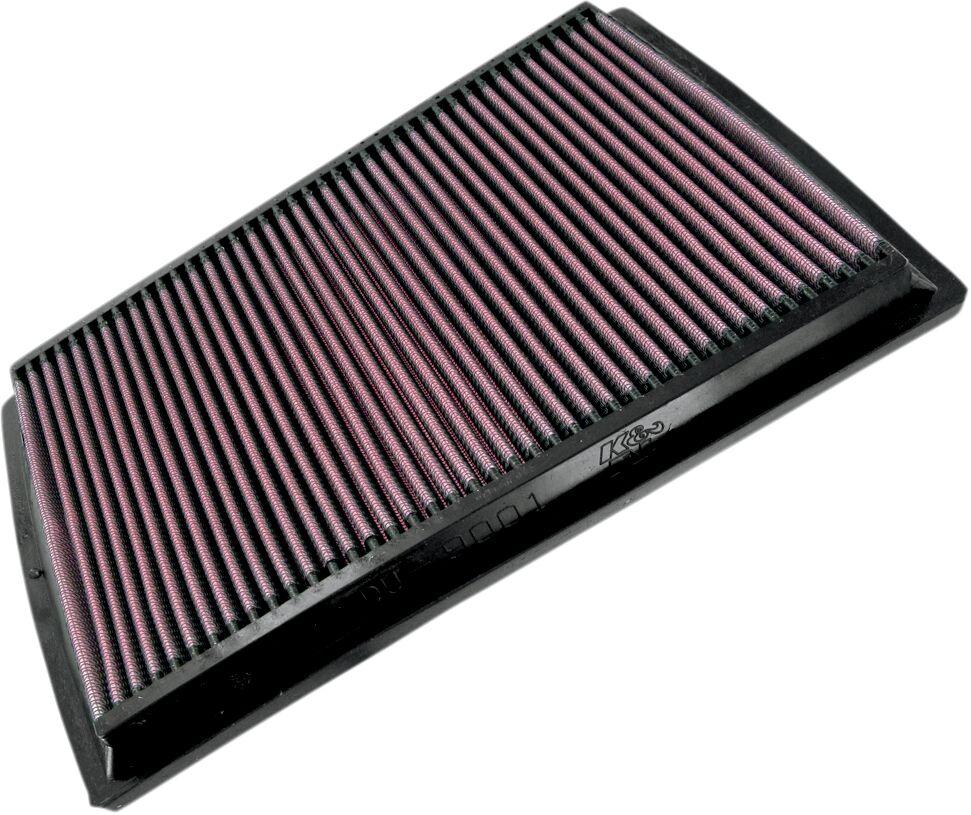 DU-9001 - K&N High Flow Air Filter For Ducati Monster 1000 I.E. 2003-2005 - Black/Red