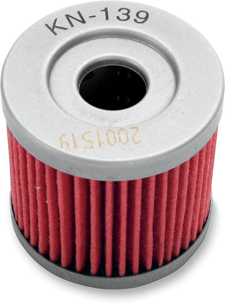 KN-139 - K&N Performance Oil Filter For Arctic Cat Textron 400 2X4 2007-2008 - Red/Silver