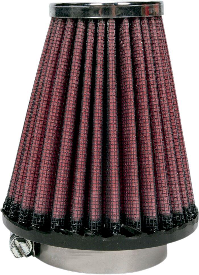 RC-1200 - K&N Universal Clamp On Air Filter For Yamaha XS 500 1976-1979 - Black/Red