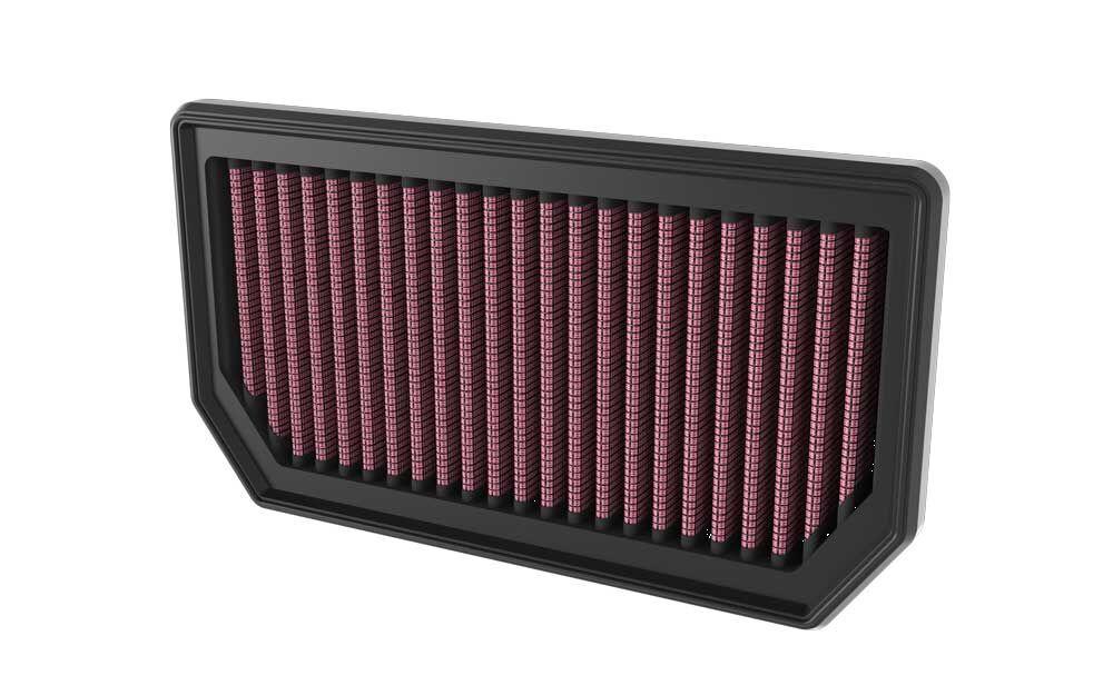 AL-6620 - K&N Universal Clamp On Air Filter For Aprilia RS 660 2020-2024 - Black/Red