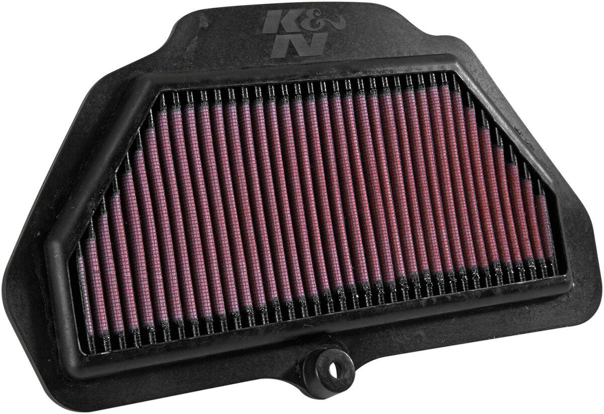 KA-1016 - K&N High Flow Air Filter For Kawasaki ZX-10 R 1000 2016-2024 - Black/Red