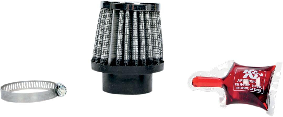 RC-0790 - K&N Universal Clamp On Air Filter For Honda CB 350 F 1972-1975 - Black/Silver
