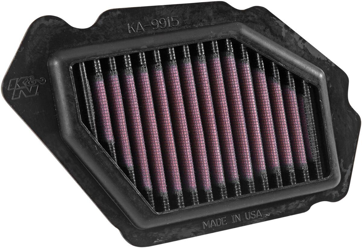 KA-9915 - K&N High Flow Air Filter For Kawasaki H2 1000 2018-2020 - Black/Red