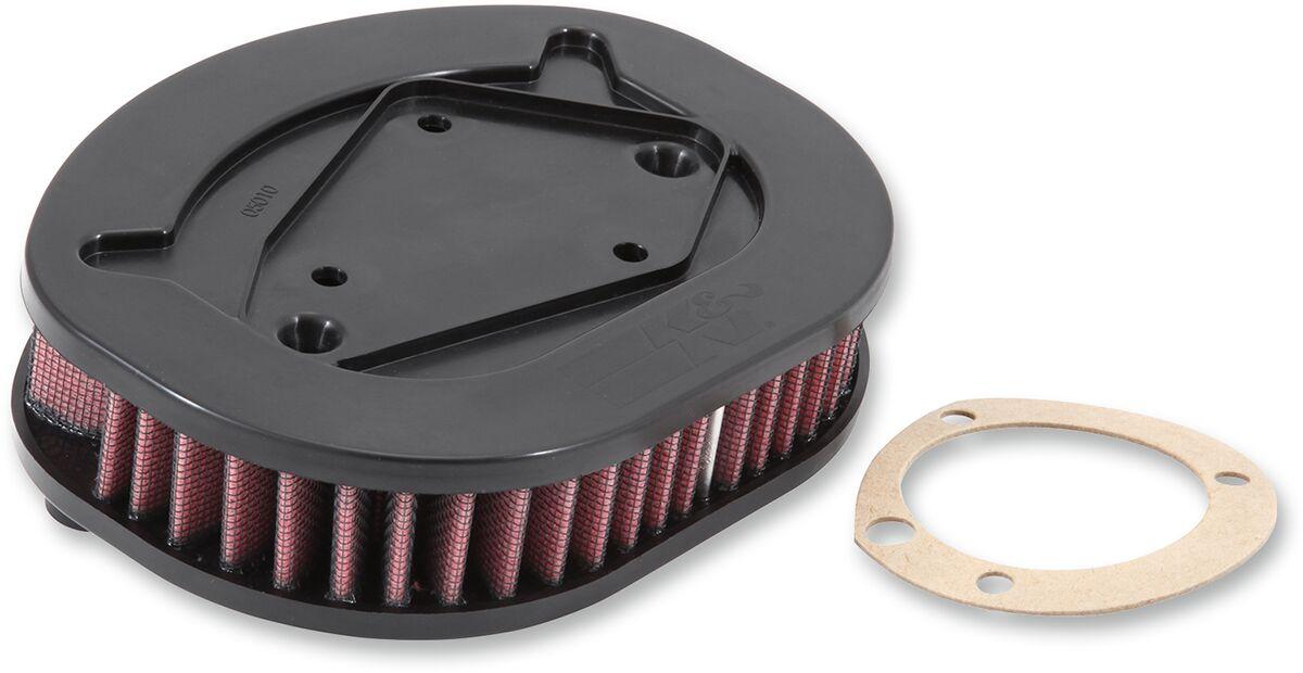 HD-1212 - K&N High Flow Air Filter For Harley Davidson XL 1200 C 2012-2020 - Black/Red
