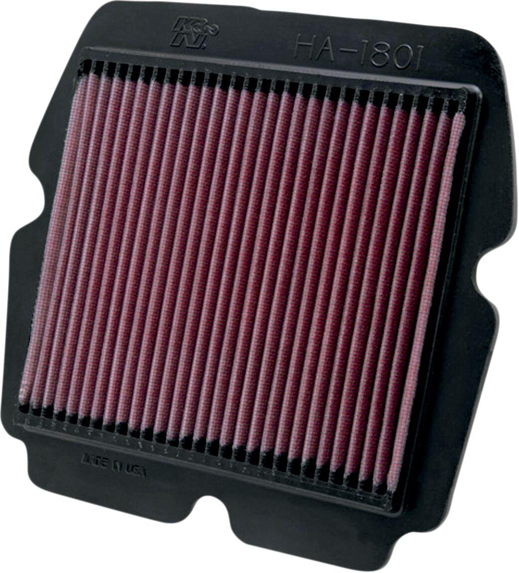 HA-1801 - K&N High Flow Air Filter For Honda GL 1800 2001-2017 - Black/Red