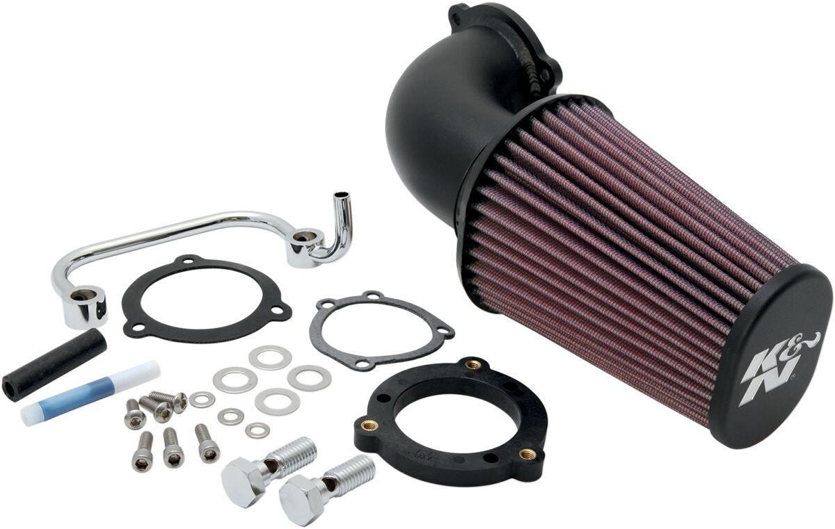 63-1126 - K&N Air Charger Intake Kit For Harley Davidson XL 1200 C 2004-2020 - Black