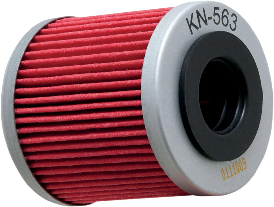 KN-563 - K&N Performance Oil Filter For Derbi GPR 125 4V 2010-2013 - Red/Silver