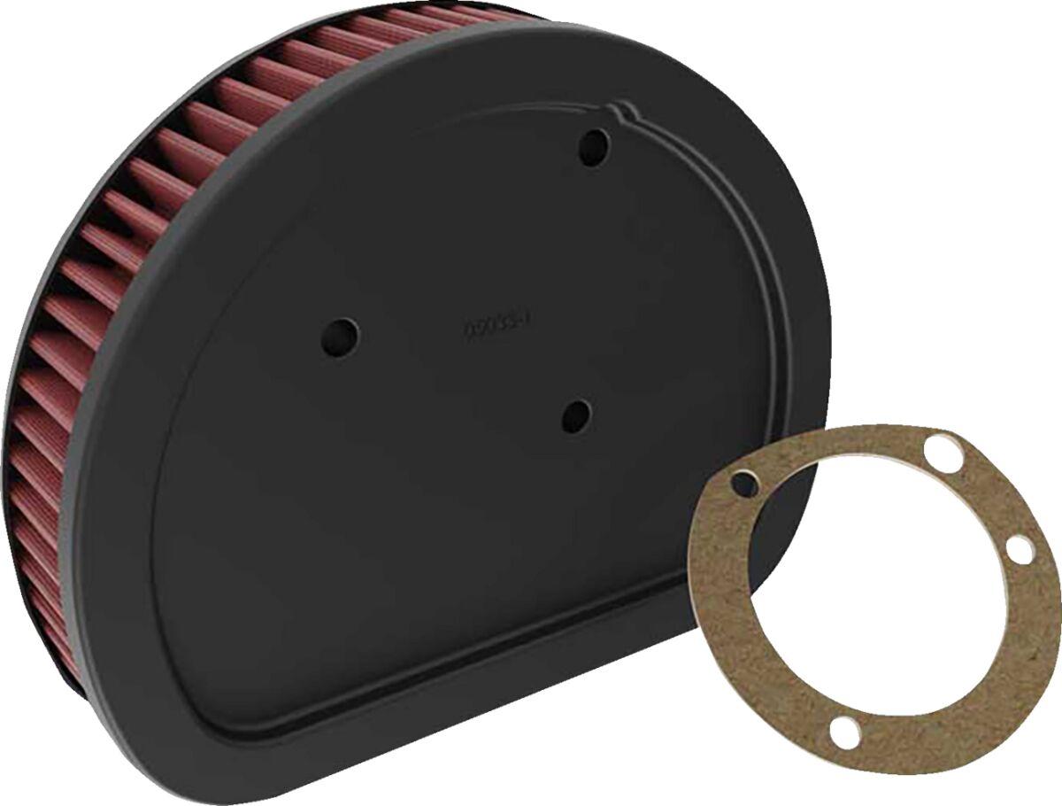 HD-1499 - K&N High Flow Air Filter For Harley Davidson FLHR 1450 1999-2003 - Black/Red