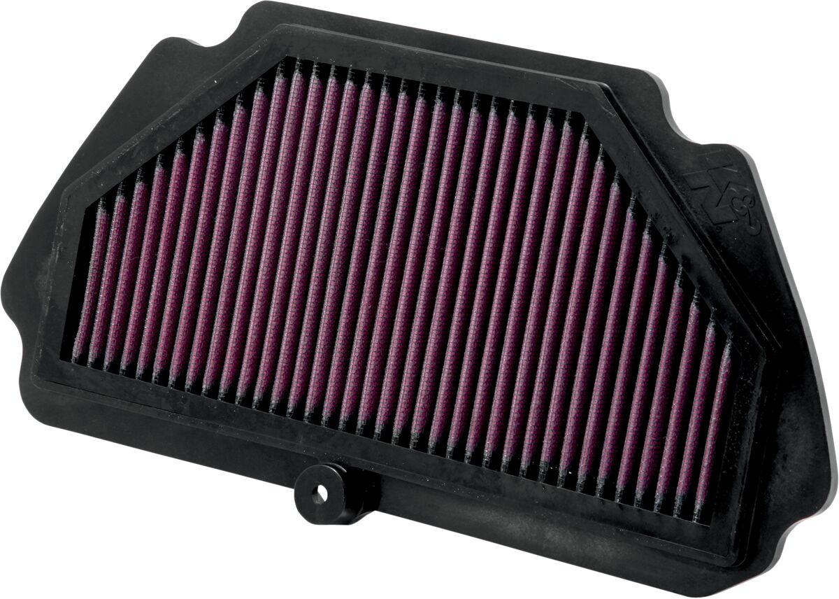 KA-6009 - K&N High Flow Air Filter For Kawasaki ZX-6 R 600 2009-2012 - Black/Red