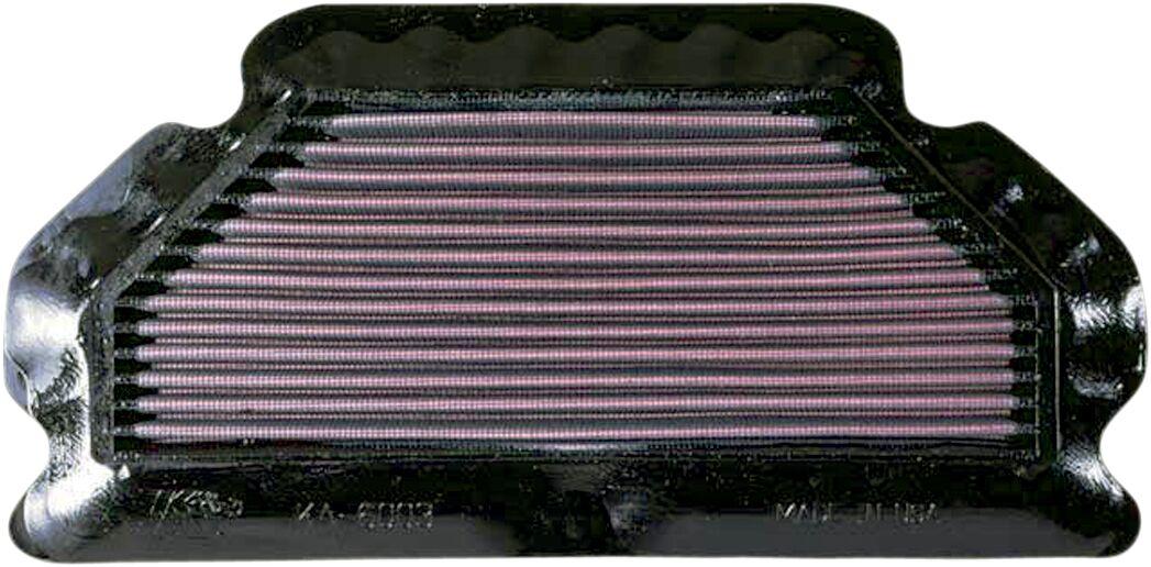 KA-6003 - K&N High Flow Air Filter For Kawasaki ZX-6 R 636 2003-2004 - Black/Red