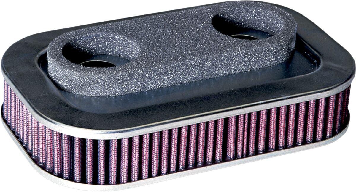 HD-1388 - K&N High Flow Air Filter For Harley Davidson XL 1200 C 1996-2013 - Black/Red