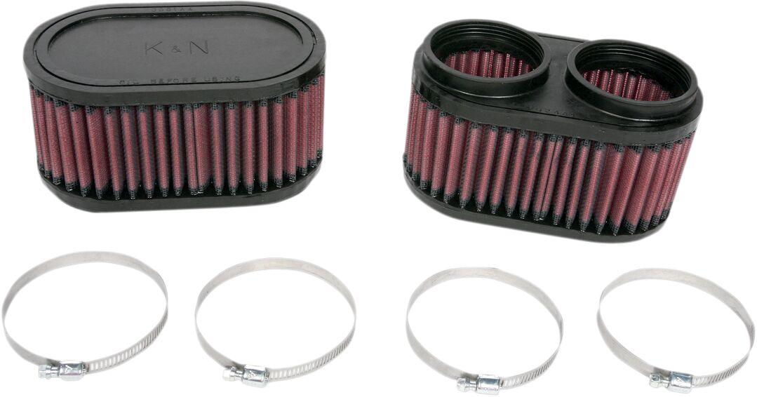 RU-2922 - K&N Clamp On Air Filters For Yamaha FZR 750 R 1989-1992 - Black/Red