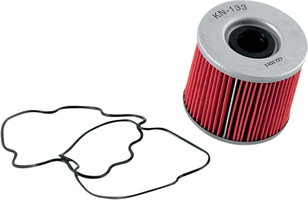 KN-133 - K&N Performance Oil Filter For Suzuki GR 650 1983-1984 - Red/Silver