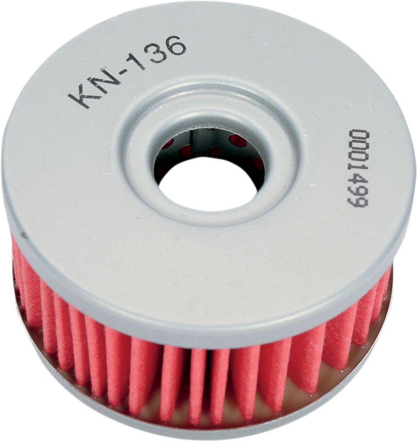 KN-136 - K&N Performance Oil Filter For Beta ALP 350 4.0 2004-2018 - Red/Silver