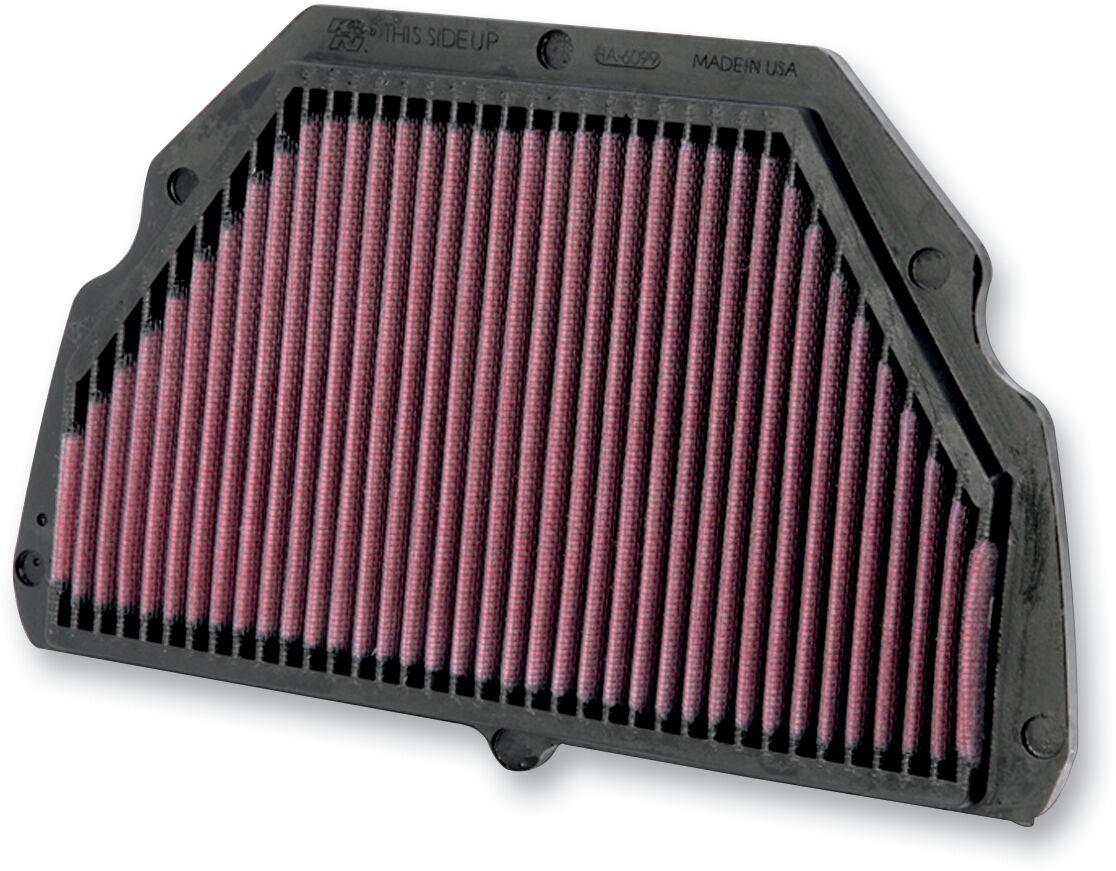 HA-6099 - K&N High Flow Air Filter For Honda CBR 600 F 1999-2000 - Black/Red