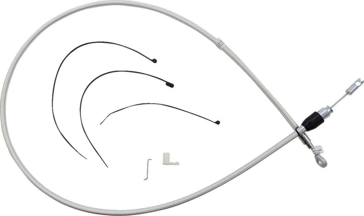 323418HE - Magnum Shielding Sterling Chromite II Quick Connect Clutch Cable For Harley Davidson FLDE 1750 2018-2020 132 cm (52") - Chrome