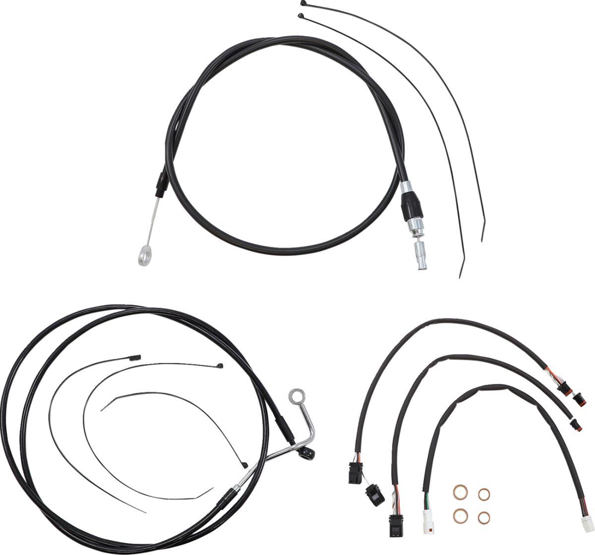 4861142 - Magnum Shielding XR Handlebar Cable Install Kit For Harley Davidson FLTRK 1868 2021-2024 38 - 43cm (15" - 17") - Black