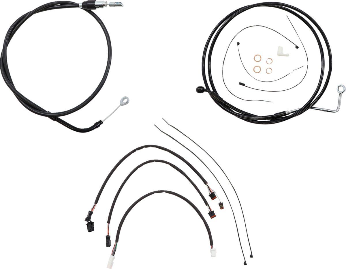 4861171 - Magnum Shielding XR Handlebar Cable Install Kit For Harley Davidson FLH 1868 2021 30.5 - 35.5cm (12" - 14") - Black