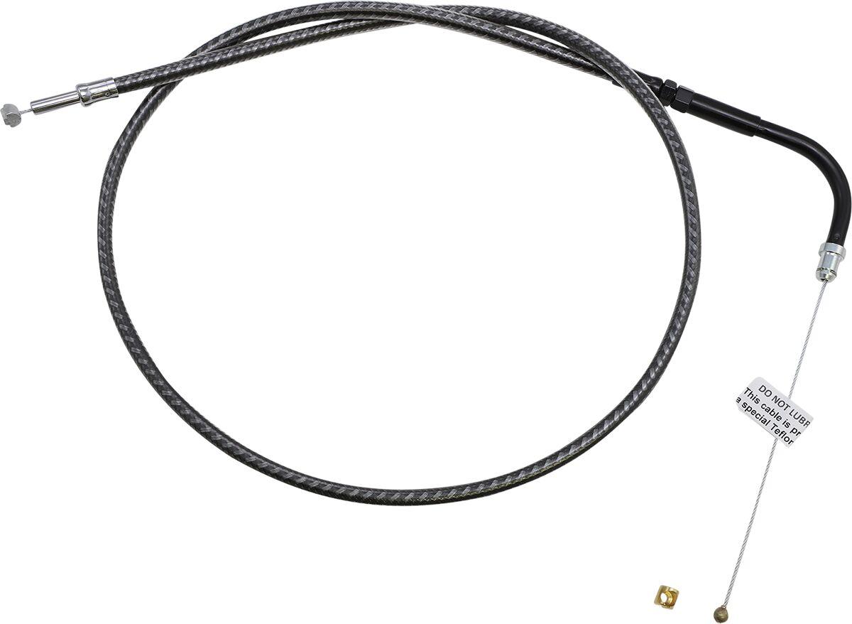 7325 - Magnum Shielding KarbonFibr Braided Throttle/Idle Cable For Harley Davidson FLS 1690 2012-2015 78 cm (30-3/4") - Carbon Fiber/Silver