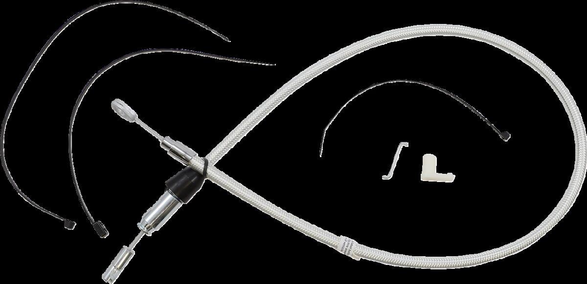3234HE - Magnum Shielding Sterling Chromite II Quick Connect Clutch Cable For Harley Davidson FLDE 1750 2018-2020 86 cm (34") - Chrome