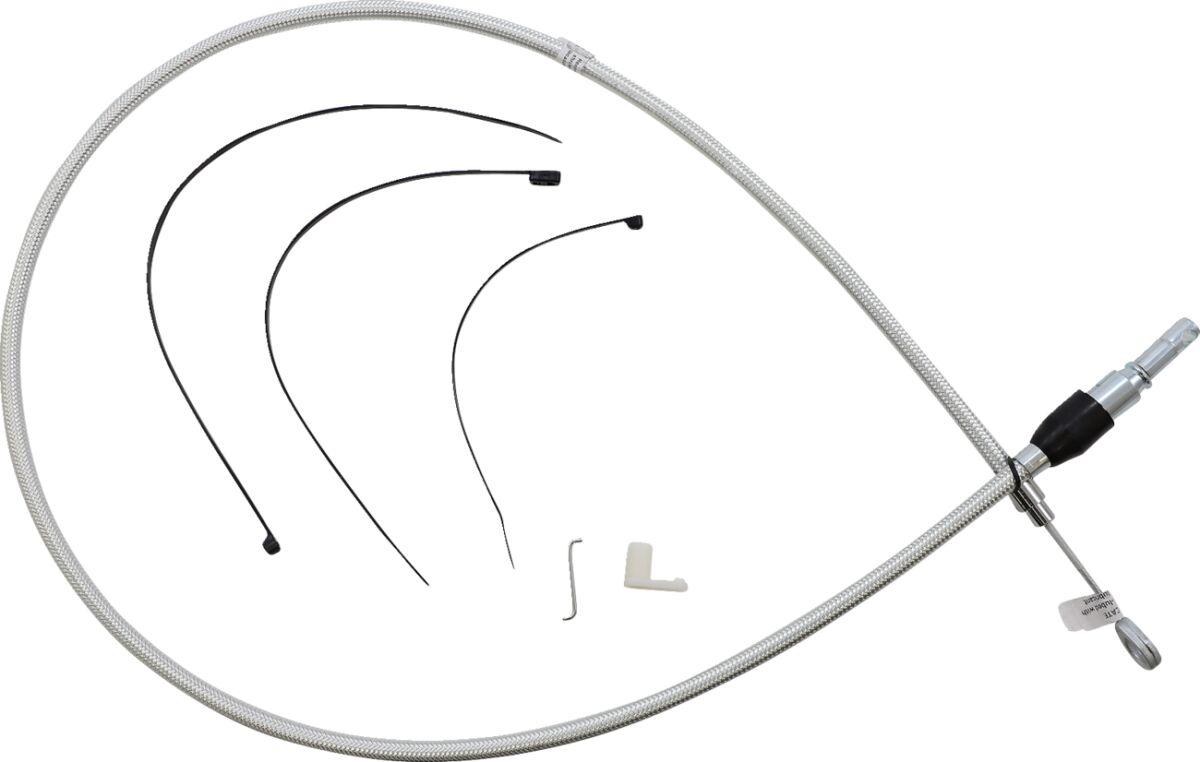 323414HE - Magnum Shielding Sterling Chromite II Quick Connect Clutch Cable For Harley Davidson FLDE 1750 2018-2020 122 cm (48") - Chrome