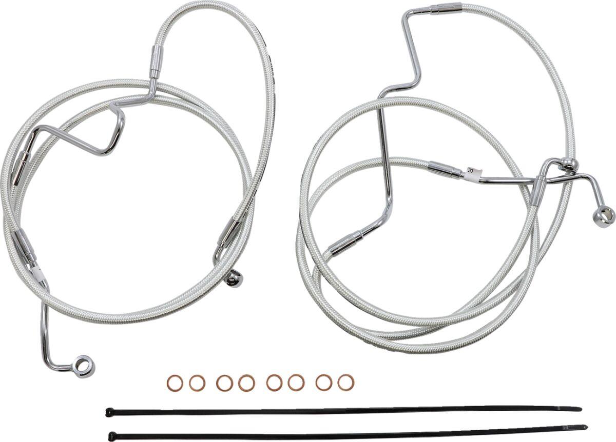 387993 - Magnum Shielding Sterling Chromite II Designer Handlebar Cable Install Kit For Harley Davidson FLHR 1750 2021-2022 45.5 - 51cm (18" - 20") - Chrome/Clear-Coated