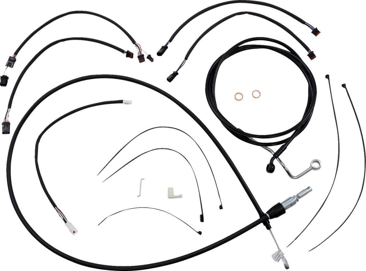 4861131 - Magnum Shielding XR Handlebar Cable Install Kit For Harley Davidson FLHRXS 1868 2021-2024 30.5 - 35.5cm (12" - 14") - Black
