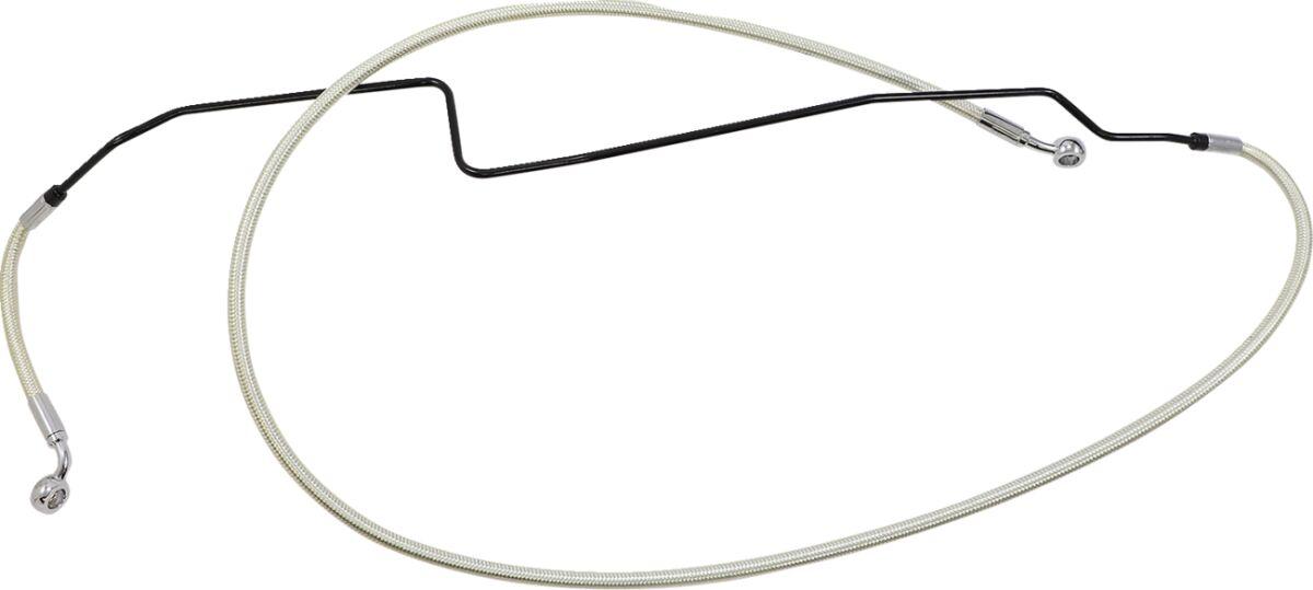 AS375148 - Magnum Shielding Braided Brake Hose For Indian Challenger 108 2020-2024 +20.3 cm (8") Front/Lower Or Upper - Chrome/Sterling Chromite® II