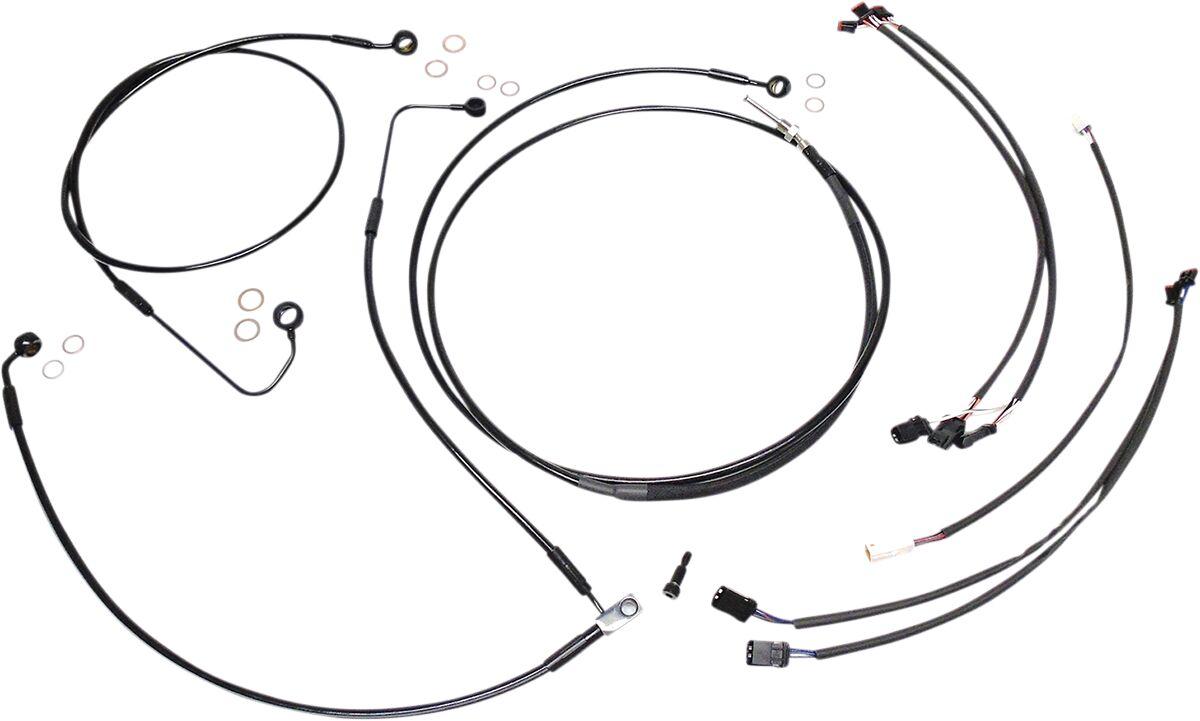 486821 - Magnum Shielding XR Handlebar Cable Install Kit For Harley Davidson FLSS 1800 2016 30.5 - 35.5cm (12" - 14") - Black