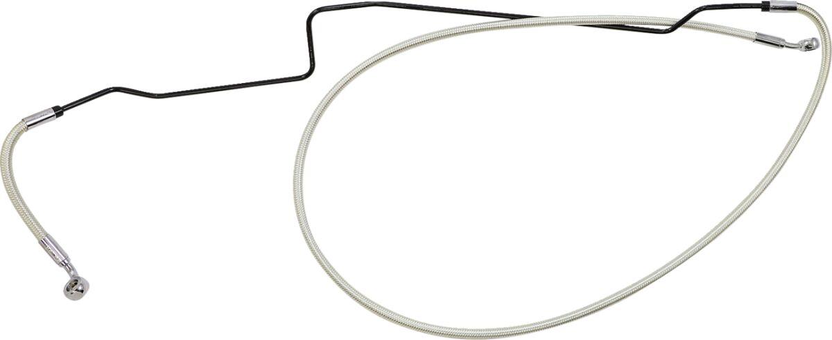 AS375146 - Magnum Shielding Braided Brake Hose For Indian Challenger 108 2020-2024 +15.2 cm (6") Front/Lower Or Upper - Chrome/Sterling Chromite® II