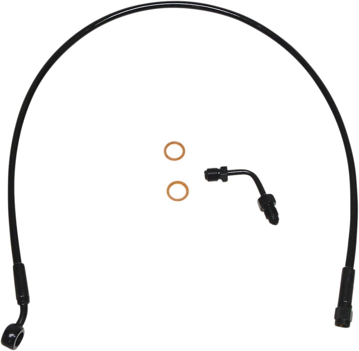 SBB1507-30 - Magnum Shielding XR Brake Hose with Adapter For Harley Davidson FXFB 1750 2018-2019 Front/Upper 76 cm (30") - Black