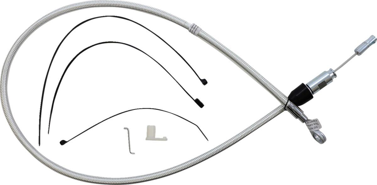 32344HE - Magnum Shielding Sterling Chromite II Quick Connect Clutch Cable For Harley Davidson FLDE 1750 2018-2020 96.5 cm (38") - Chrome