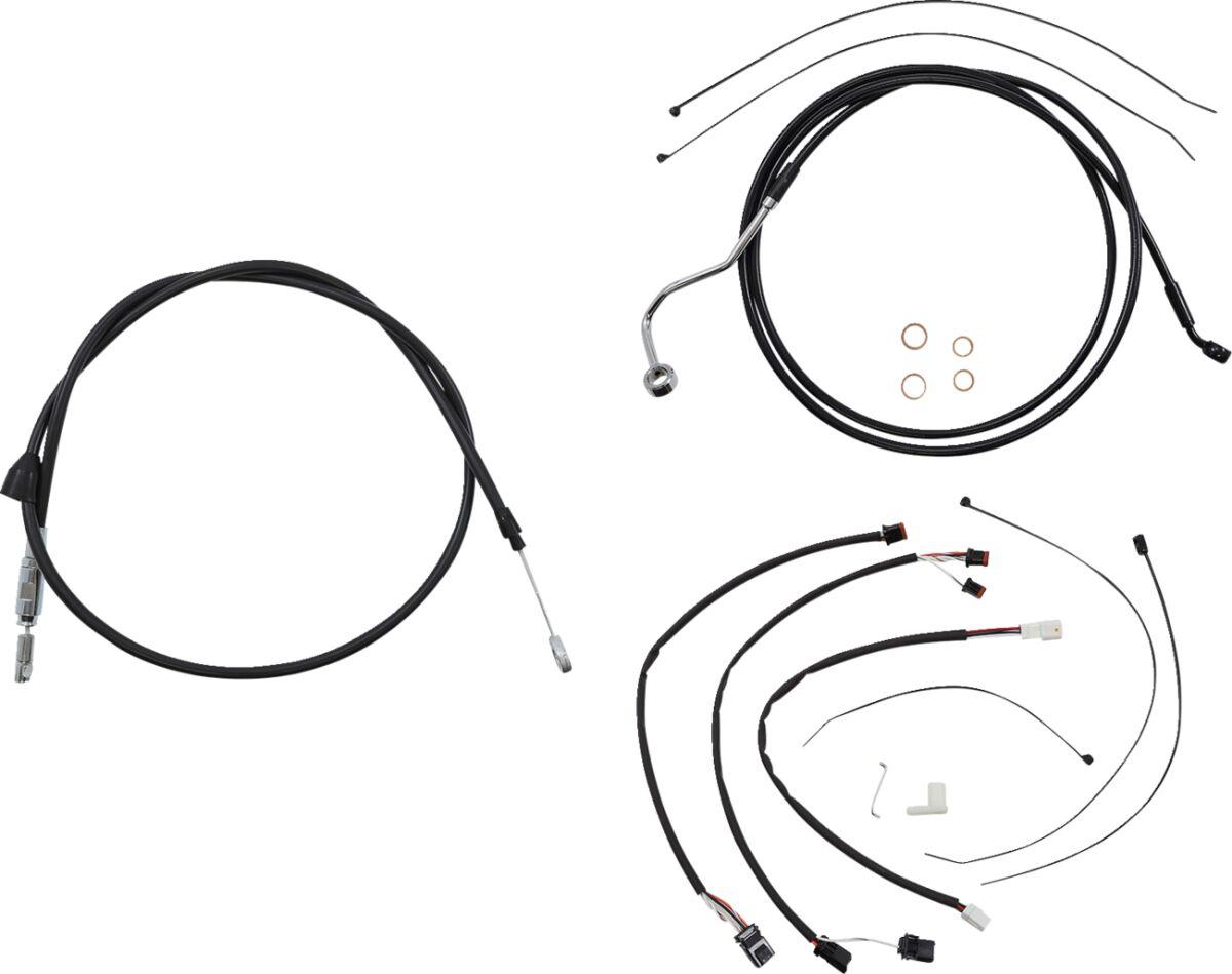 4861152 - Magnum Shielding XR Handlebar Cable Install Kit For Harley Davidson FLHR 1750 2021-2022 38 - 43cm (15" - 17") - Black