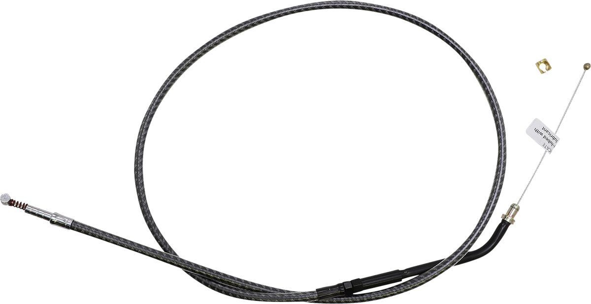 74362 - Magnum Shielding KarbonFibr Braided Throttle/Idle Cable For Harley Davidson XL 1200 C 2007-2020 81 cm (31-7/8") - Carbon Fiber/Silver