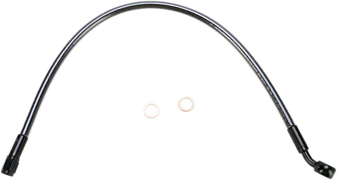 47117 - Magnum Shielding Braided Non-ABS Front Brake Hose Kit For Harley Davidson FXDX 1450 1999-2003 Front/Upper 43 cm (17") - Black/Black Pearl