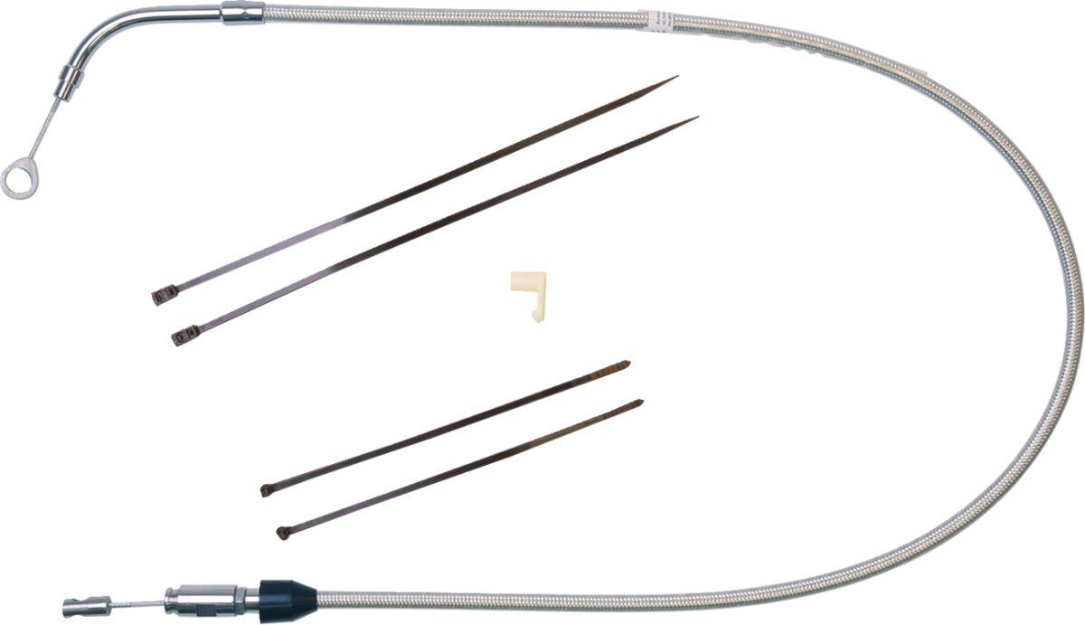 52356HE - Magnum Shielding Quick Connect Clutch Cable For Harley Davidson FLDE 1750 2018-2020 114.5 cm (45") - Silver