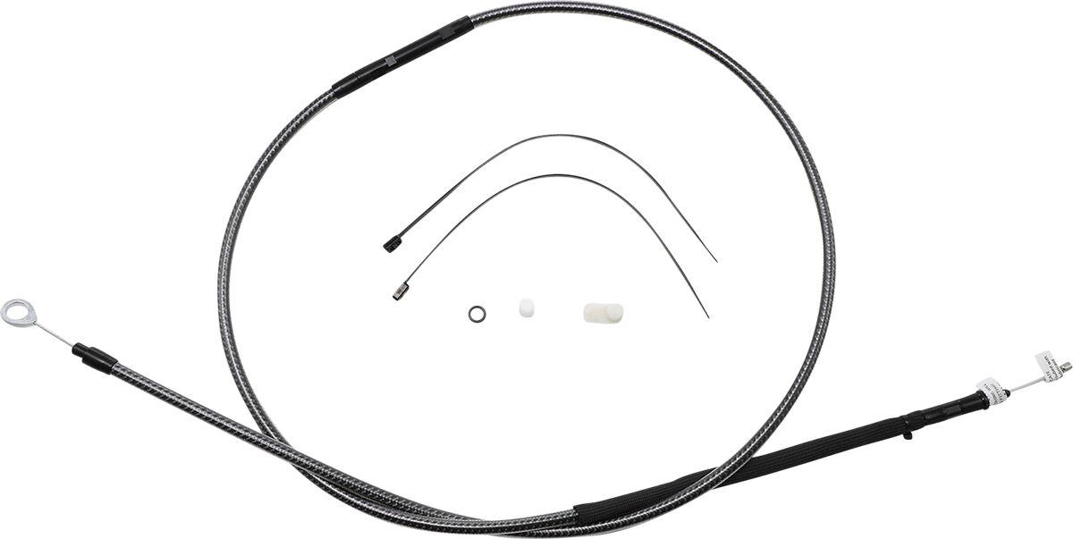 722816 - Magnum Shielding Polished KarbonFibr Clutch Cable For Harley Davidson FLD 1690 2012-2013 184.5 cm (72-11/16") - Carbon Fiber/Silver