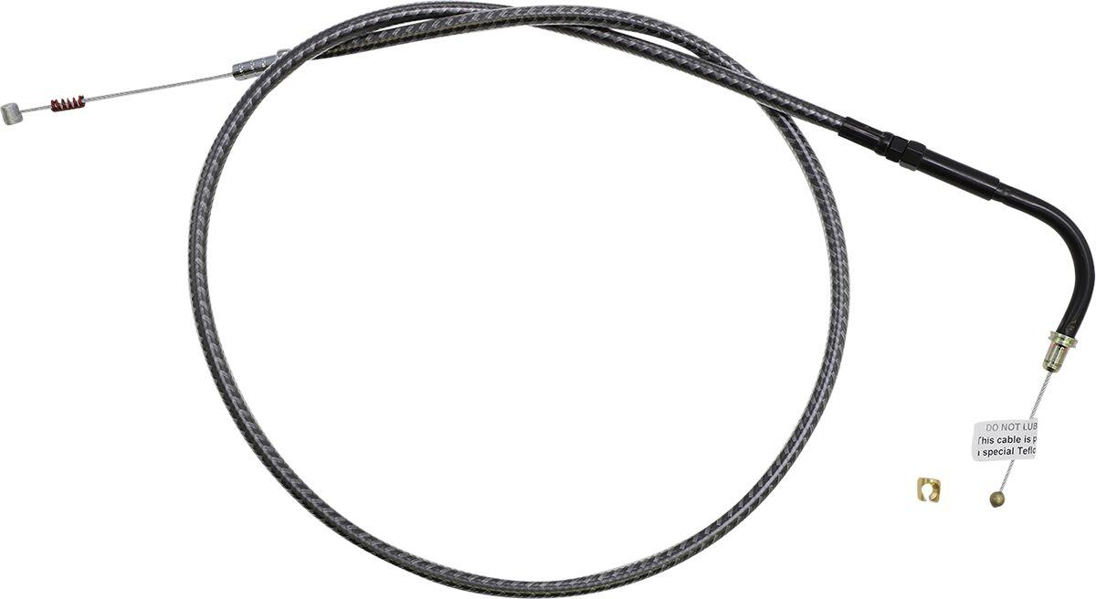 7419 - Magnum Shielding KarbonFibr Braided Throttle/Idle Cable For Harley Davidson FLD 1690 2012-2013 80.5 cm (31-3/4") - Carbon Fiber/Silver