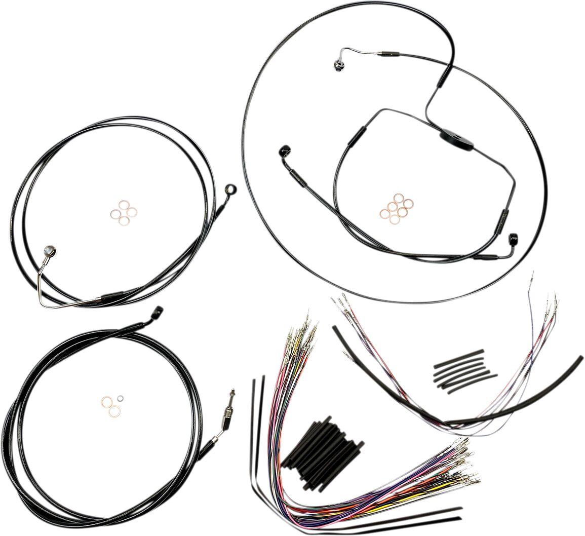 486002 - Magnum Shielding XR Handlebar Cable Install Kit For Harley Davidson FLHRSE4 1800 2008 38 - 43cm (15" - 17") - Black