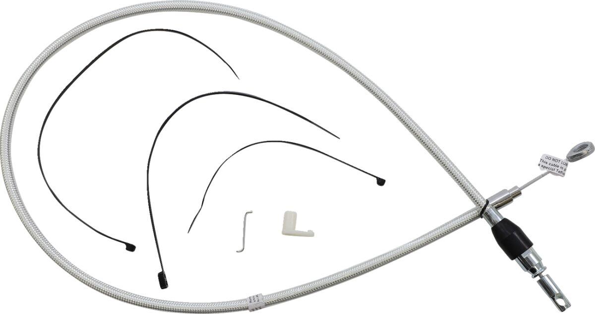 32348HE - Magnum Shielding Sterling Chromite II Quick Connect Clutch Cable For Harley Davidson FLDE 1750 2018-2020 106.5 cm (42") - Chrome